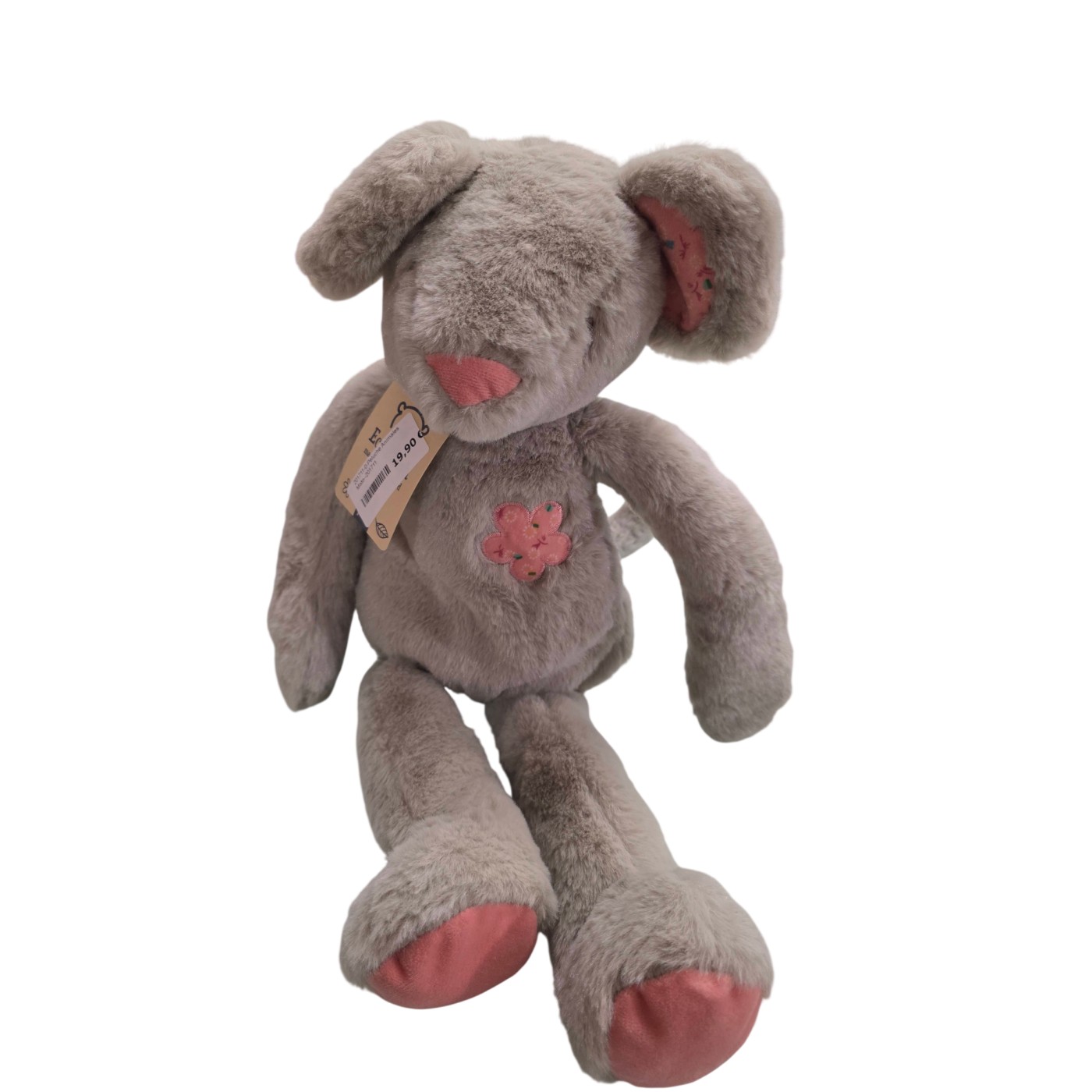 Peluche de ratón gris